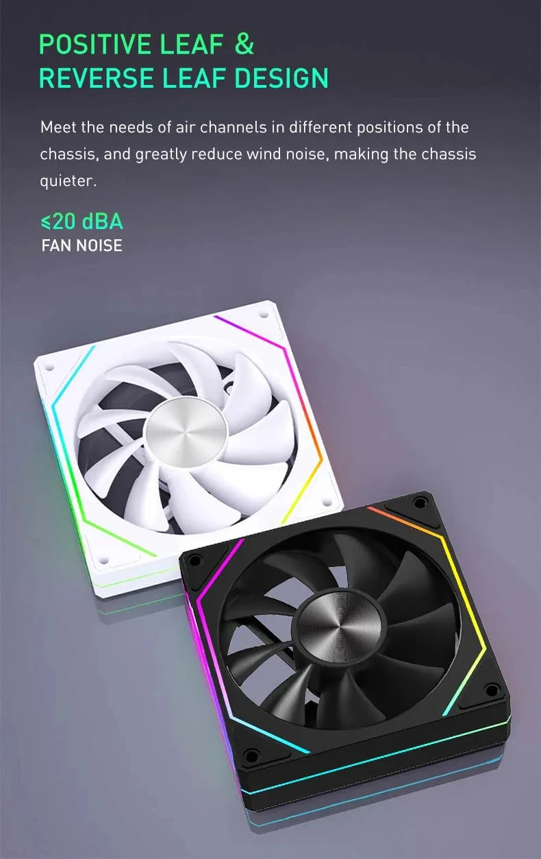 LDPCSJ PRISM 5 PRO 120mm ARGB PWM Computer Cooling Fan