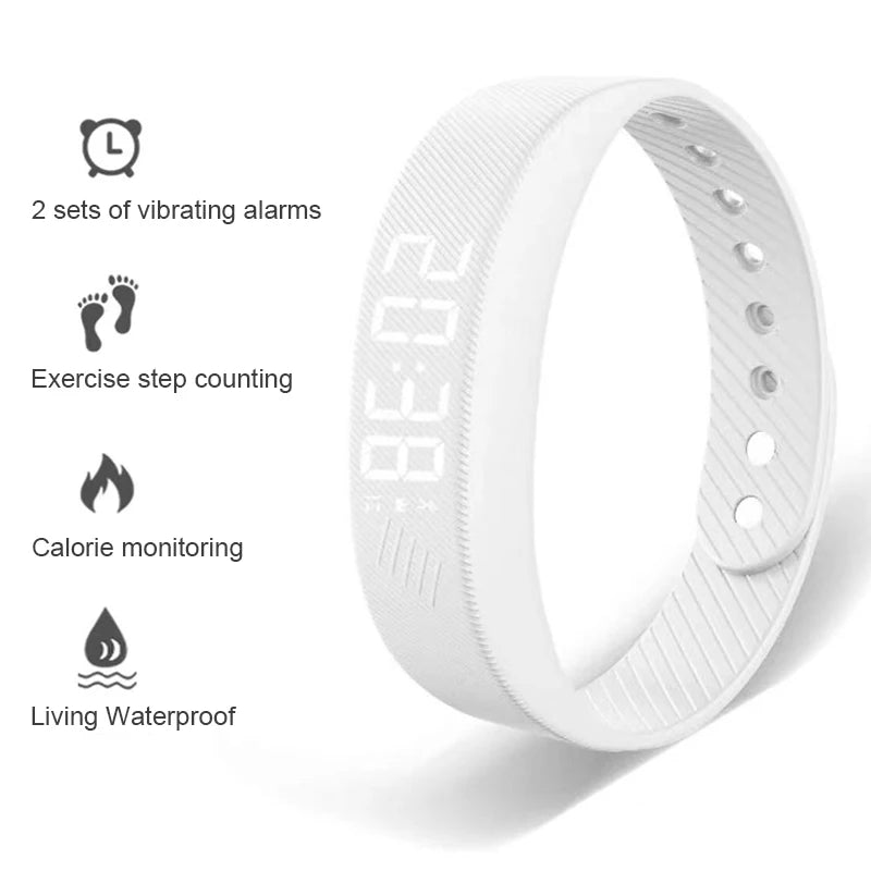 LED Smart Bracelet – Waterproof Fitness Band with Pedometer