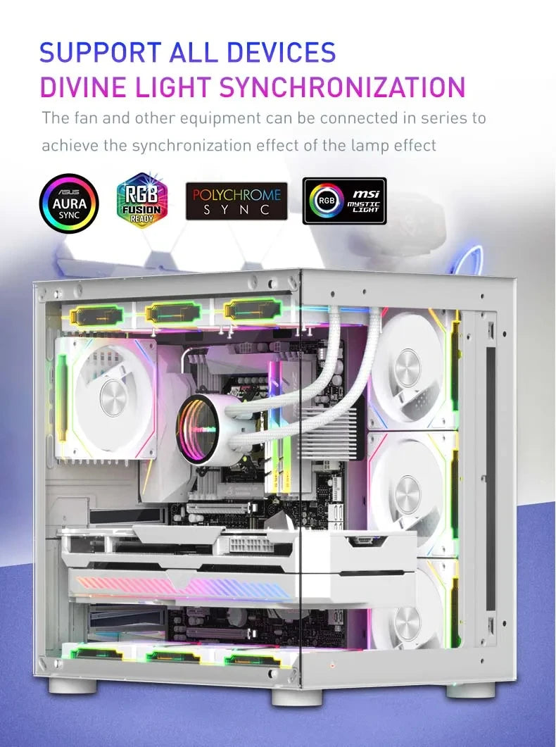 LDPCSJ PRISM 5 PRO 120mm ARGB PWM Computer Cooling Fan