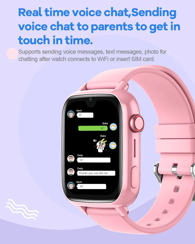 4G Kids Smart Watch with GPS, WiFi, Video Call, SOS, Camera & Location Tracker