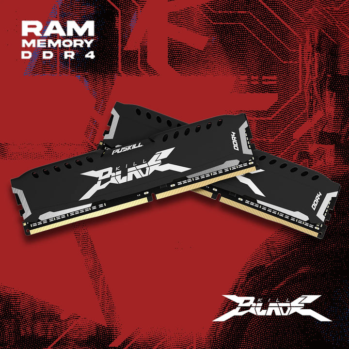 PUSKILL DDR4 Desktop RAM 8GB/16GB 2666MHz–3200MHz UDIMM with Heat Spreader