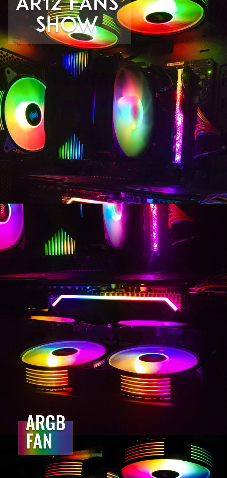 Aigo AR12 120mm ARGB PC Case Fan