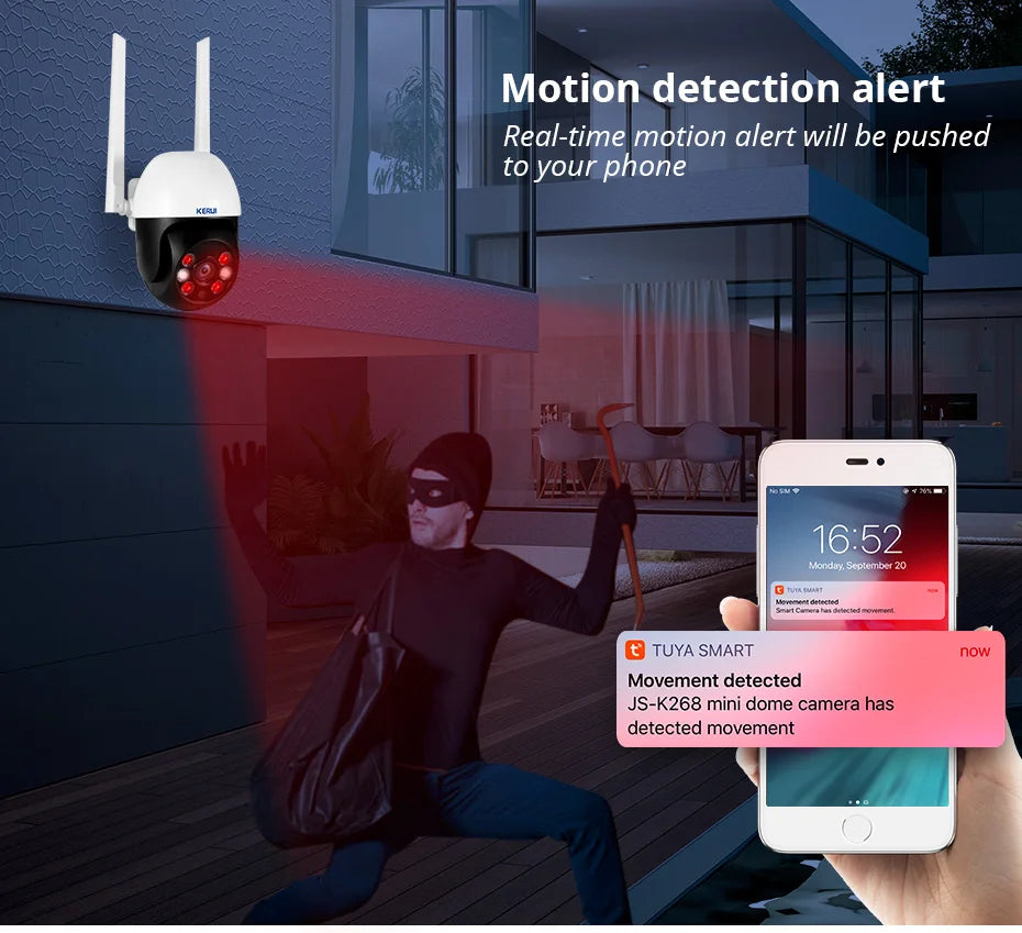 KERUI 4K Dual Lens PTZ WiFi Camera