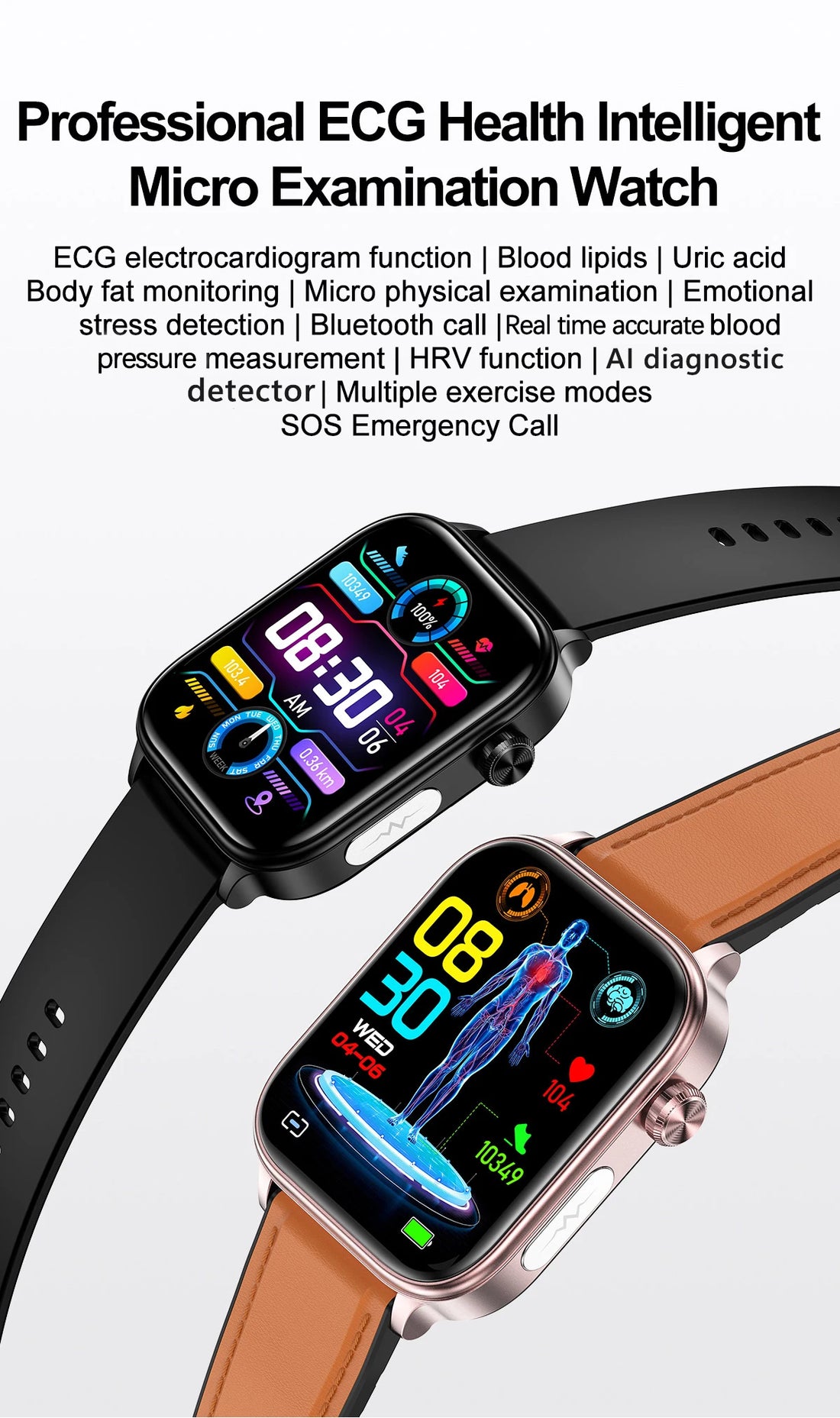 2025 ECG+PPG Smartwatch – Women’s Menstrual Health