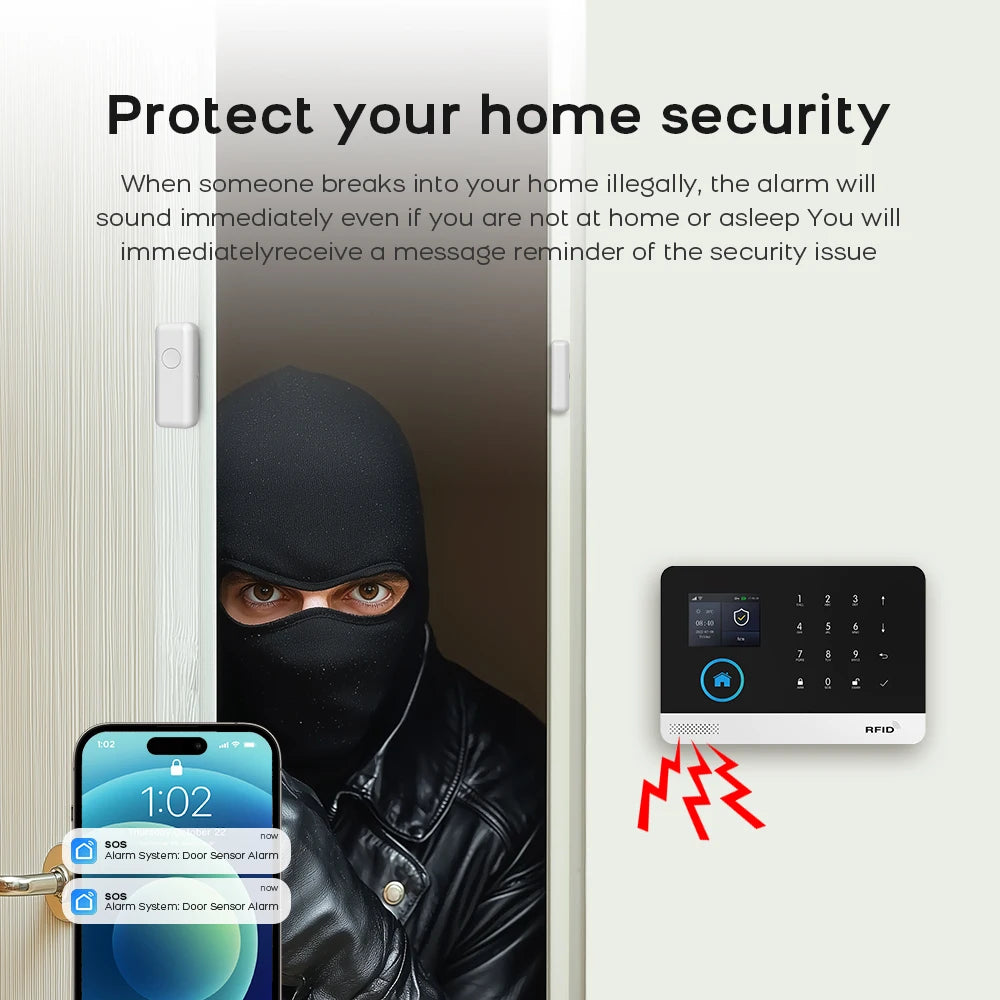 MULO PG103 Smart Home Alarm System WiFi GSM 433MHz