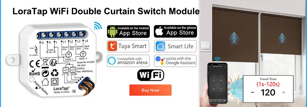 Tuya Smart WiFi Curtain Blind Switch EU
