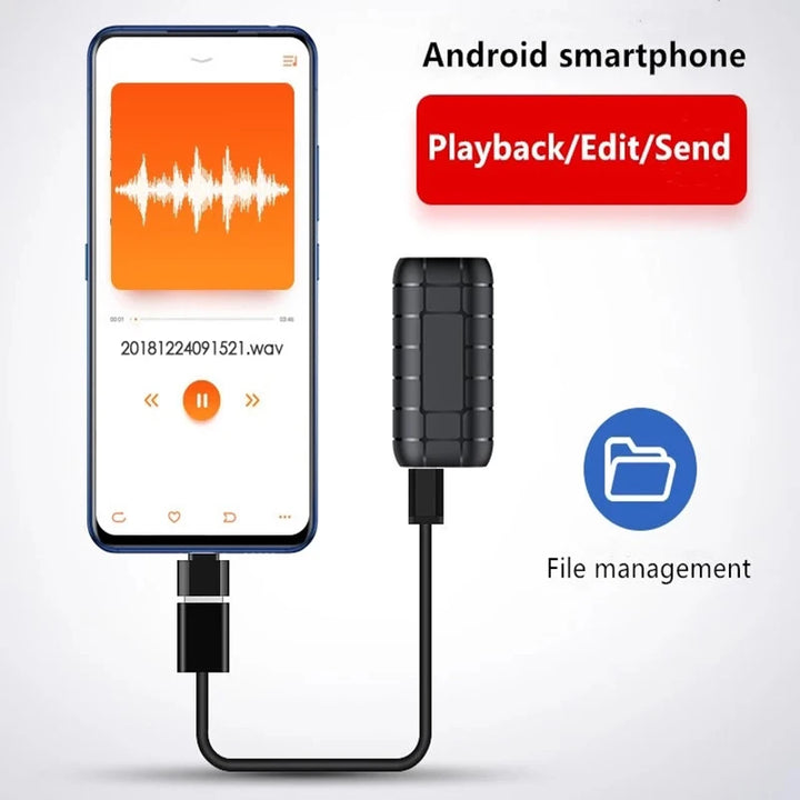 Mini Voice Activated Recorder – 500H Digital Audio Dictaphone