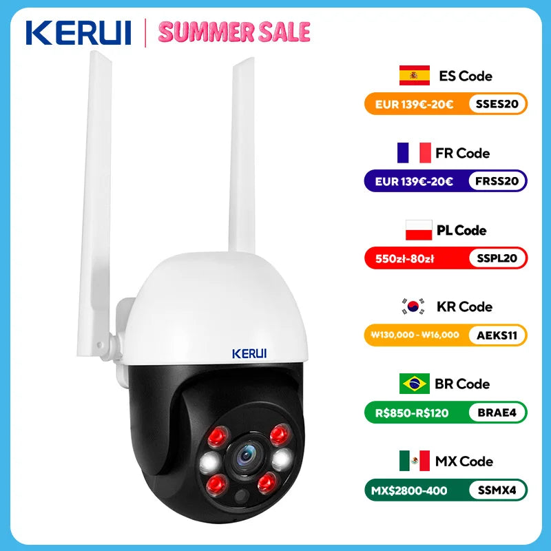 KERUI 4K Dual Lens PTZ WiFi Camera