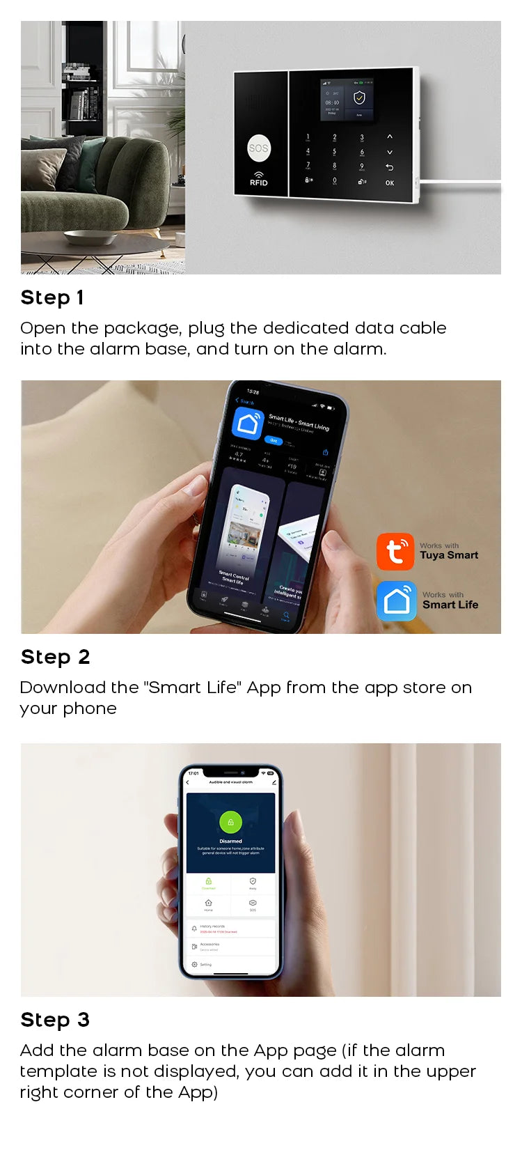 PGST WiFi GSM Smart Home Alarm System with Tuya App