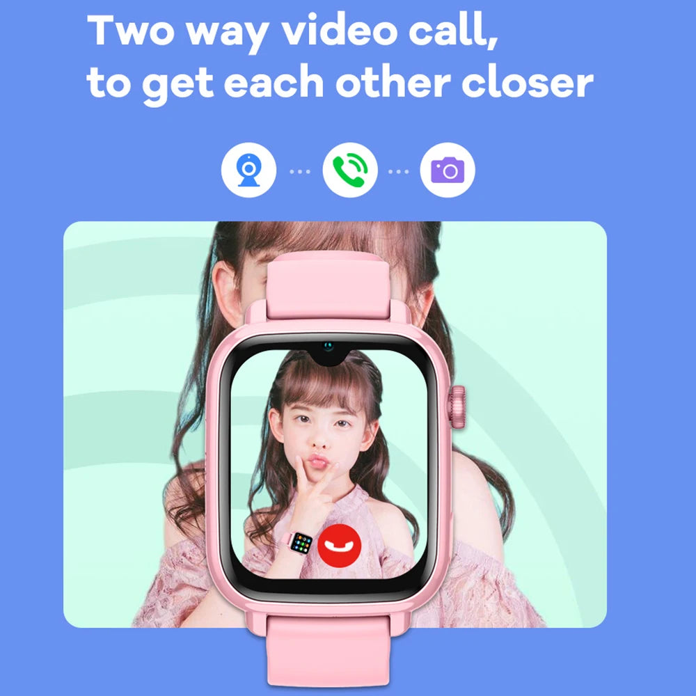 4G Kids Smart Watch with GPS, WiFi, Video Call, SOS, Camera & Location Tracker