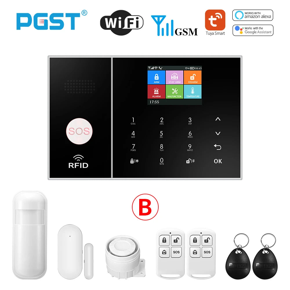 PGST WiFi GSM Smart Home Alarm System with Tuya App