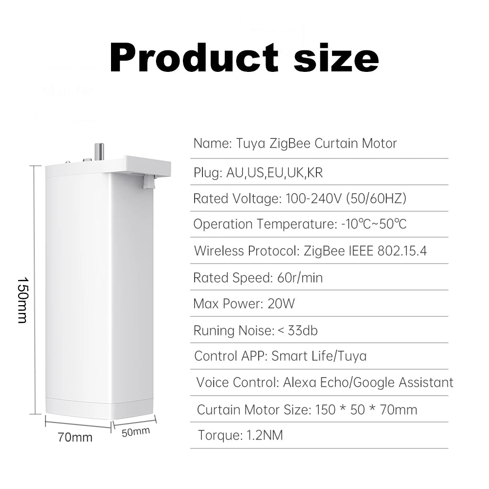 Tuya 155MM Smart Curtain Motor