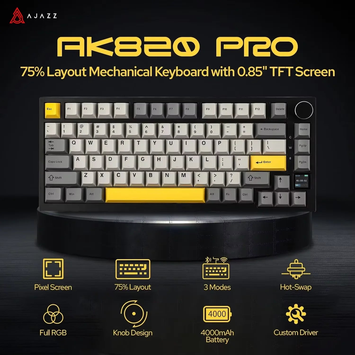 Ajazz AK820/AK820 Pro Mechanical Gaming Keyboard