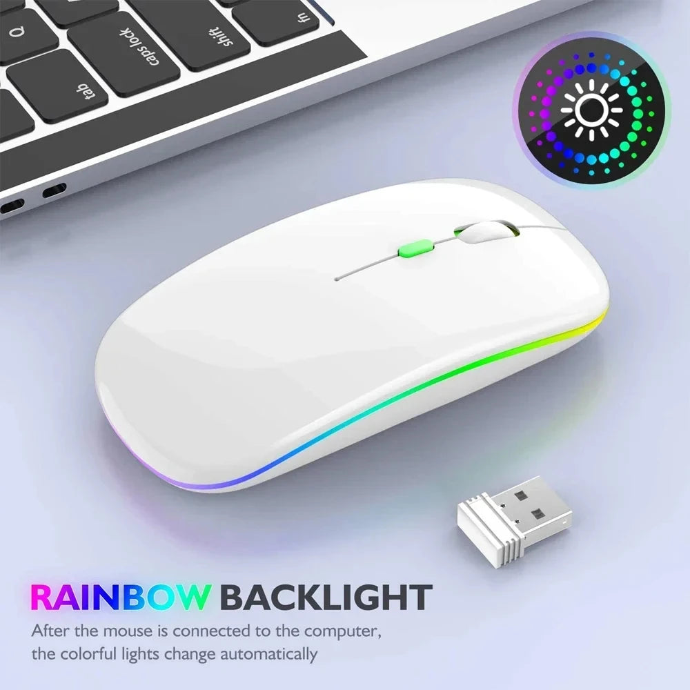 Wireless Rechargeable LED Mouse