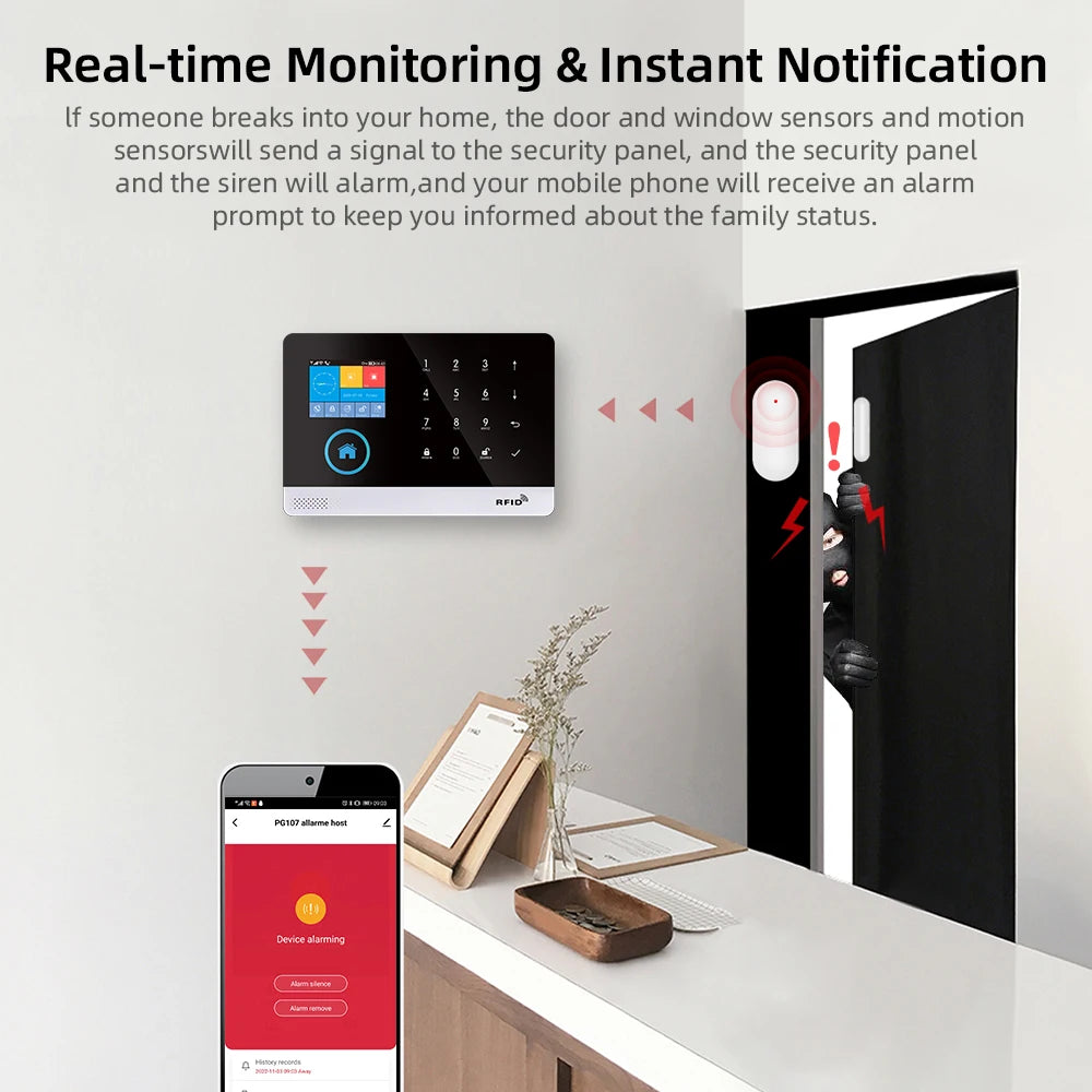 PGST 103 4G WiFi GSM Home Security System