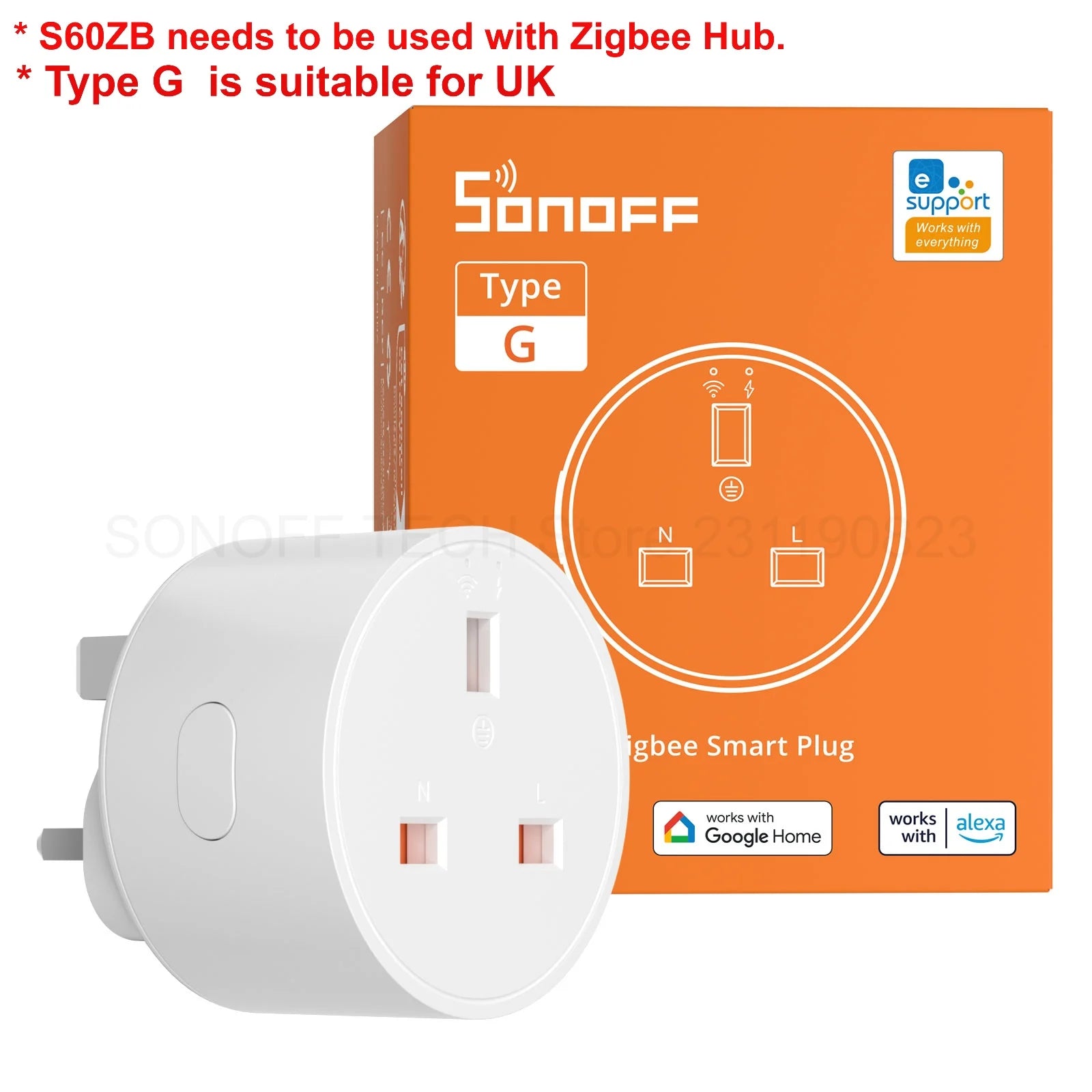 SONOFF S60ZB Zigbee Smart Plug EU/UK