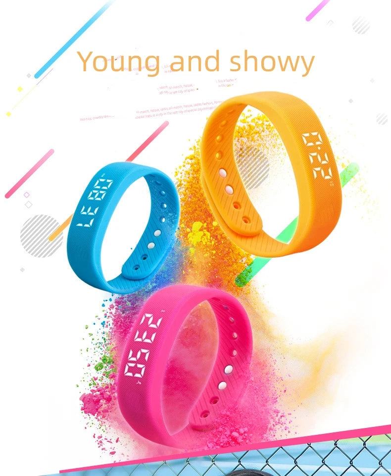 LED Smart Bracelet – Waterproof Fitness Band with Pedometer
