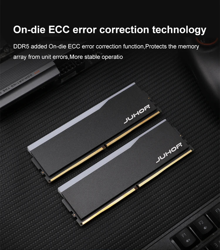 JUHOR RGB DDR5 RAM 16GB 6000/6400MHz PC5 Desktop Memory Module
