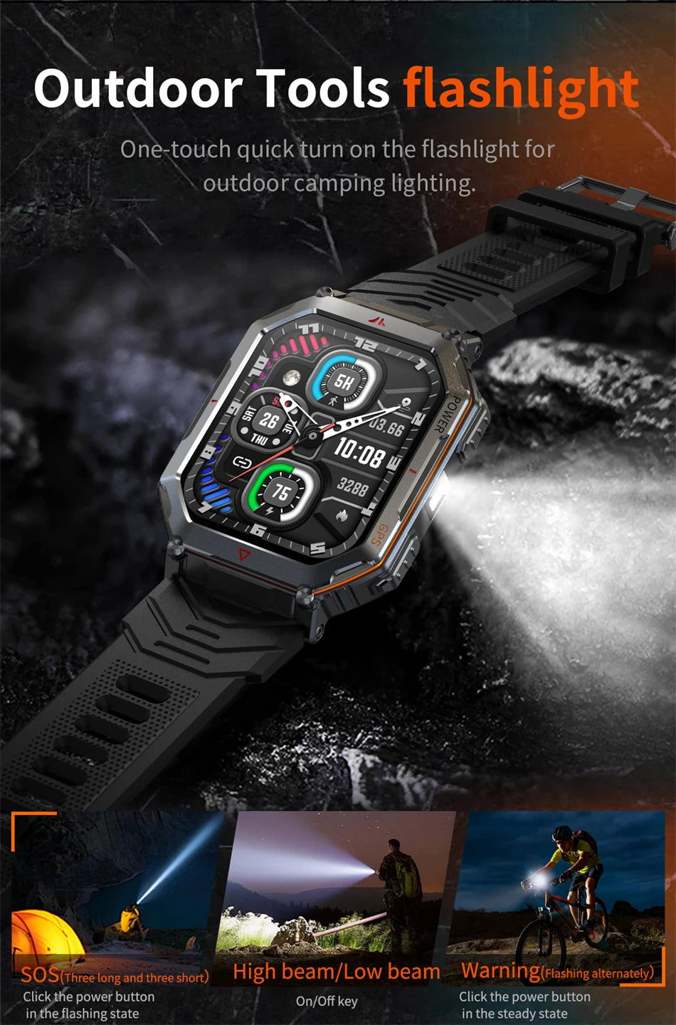 LIGE Men’s Outdoor Smart Watch