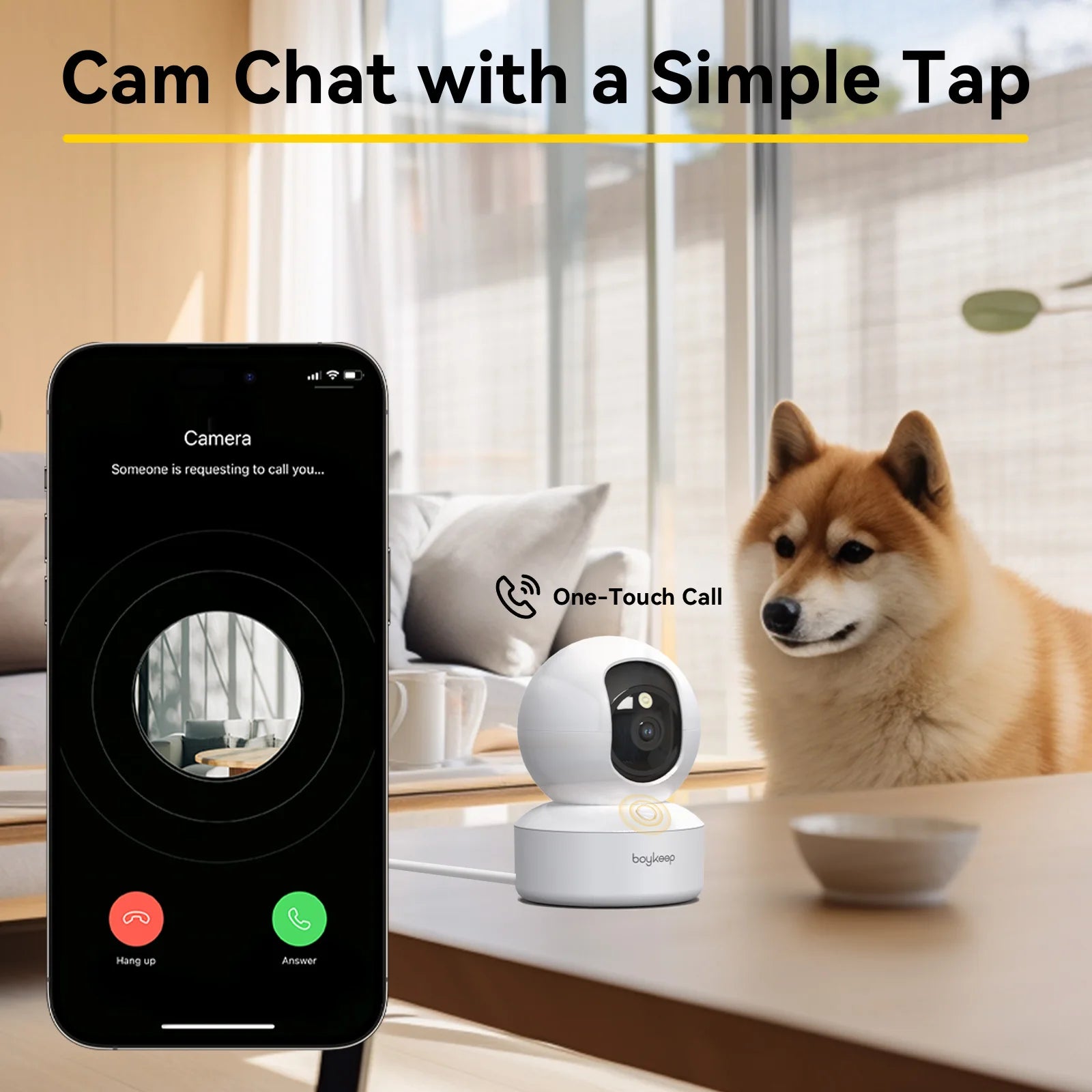 BoyKeep K30 Smart Camera 2K WiFi Indoor Security Camera
