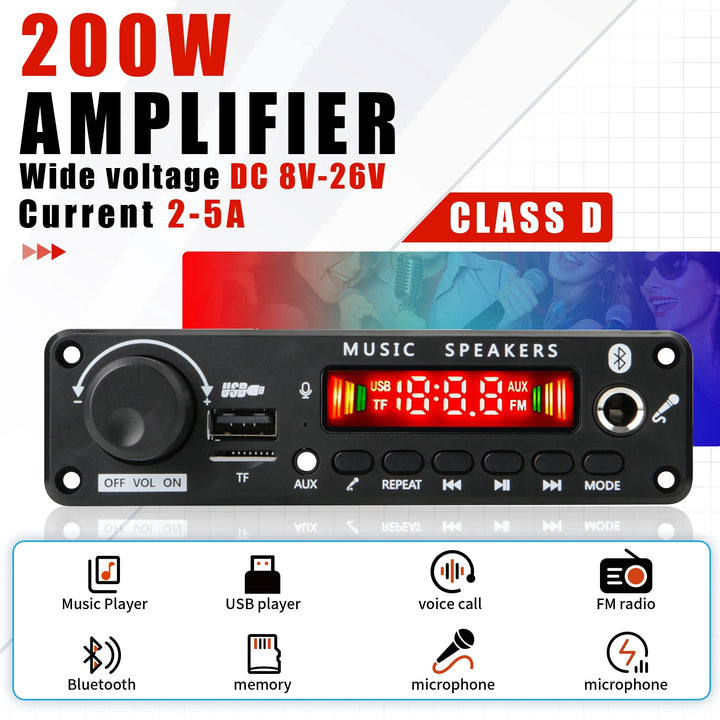 200W Bluetooth Audio Amplifier Board