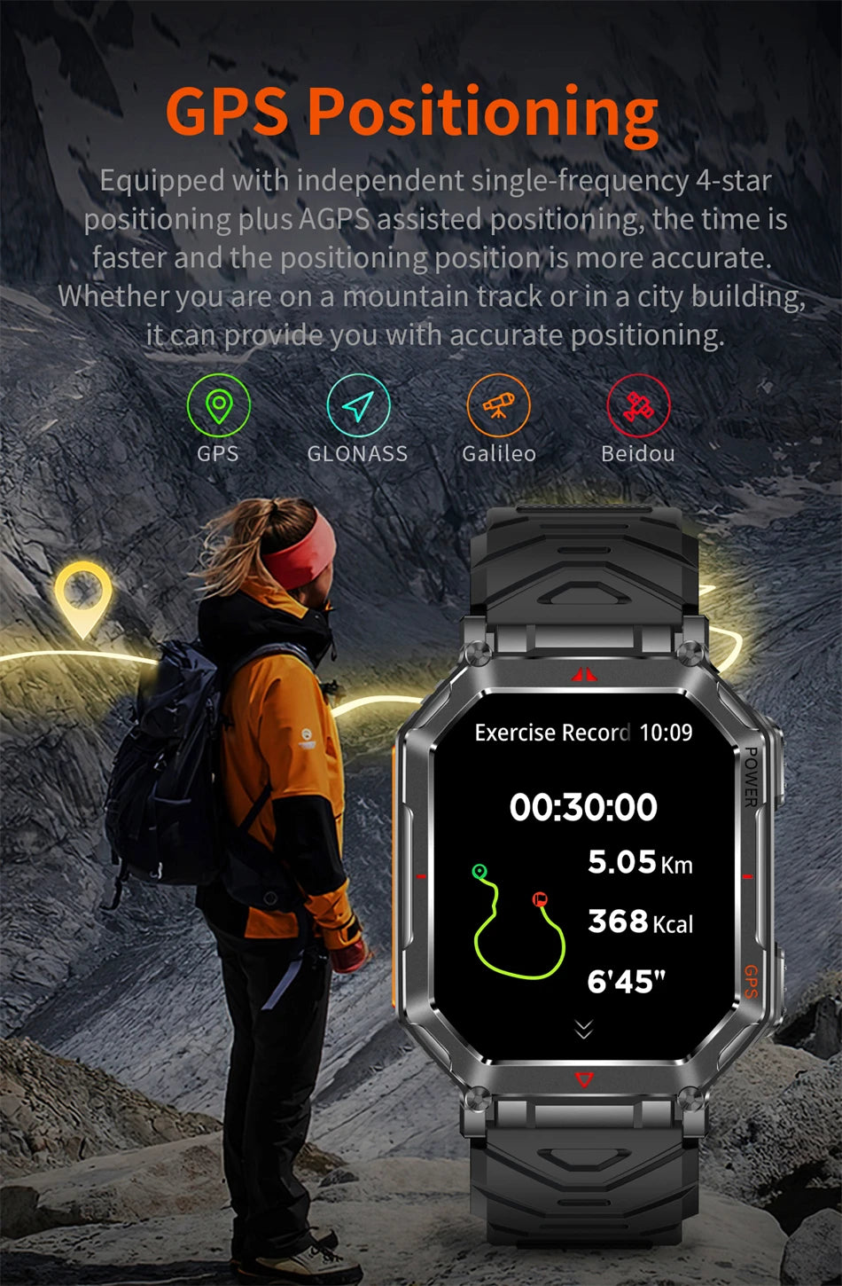 LIGE Men’s Outdoor Smart Watch