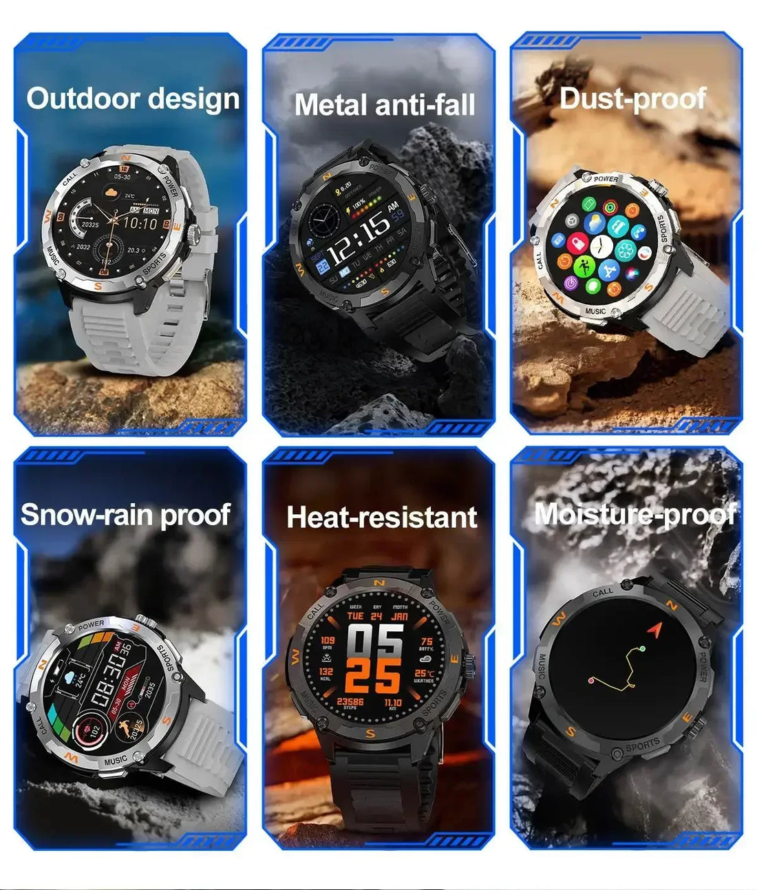 Outdoor Smart Watch – 5 Satellite GPS