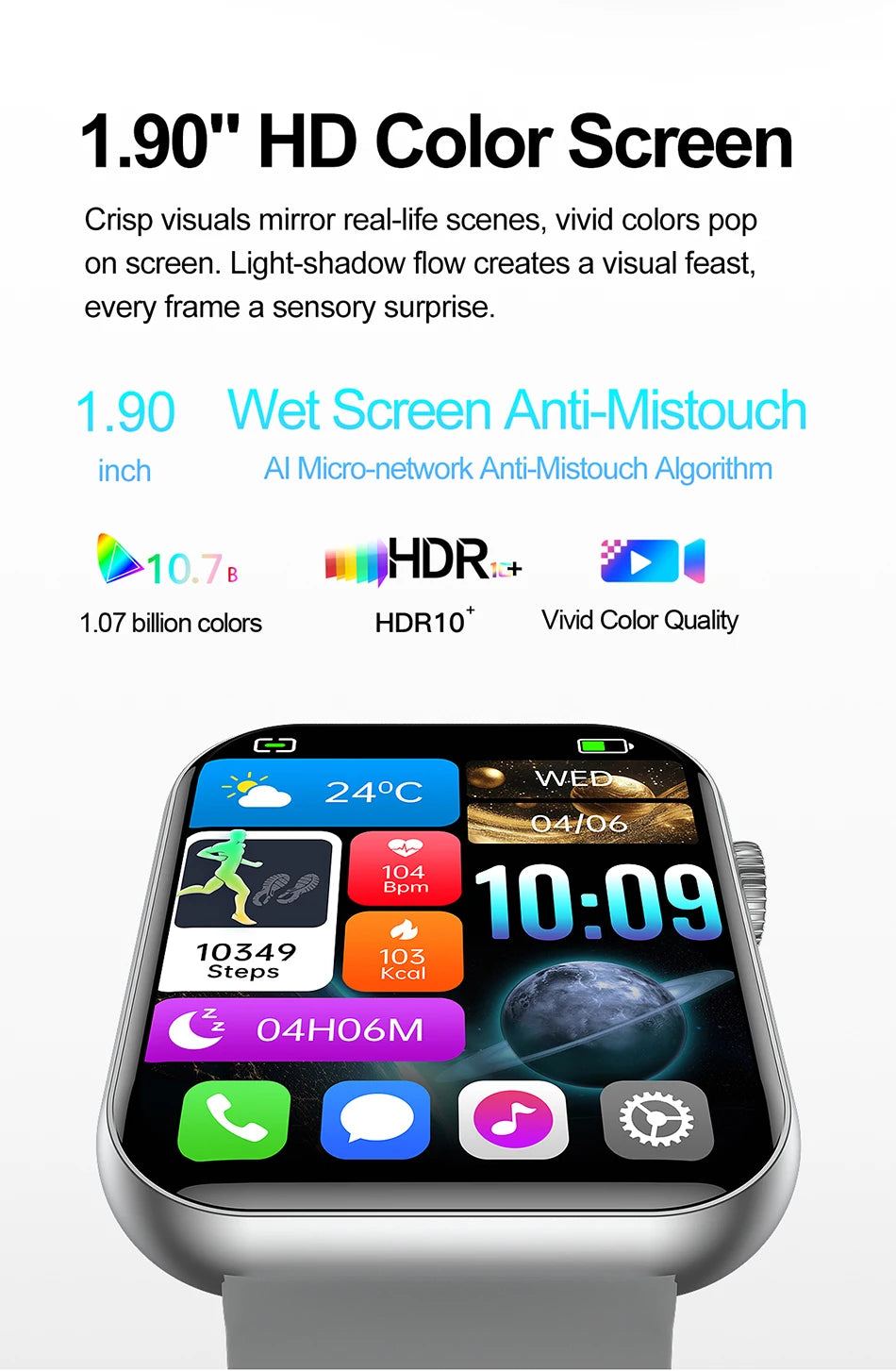 2025 Smart Watch – Full Touch, Bluetooth Call