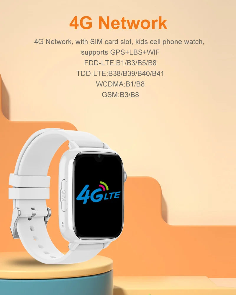 4G Kids Smart Watch with GPS, WiFi, Video Call, SOS, Camera & Location Tracker
