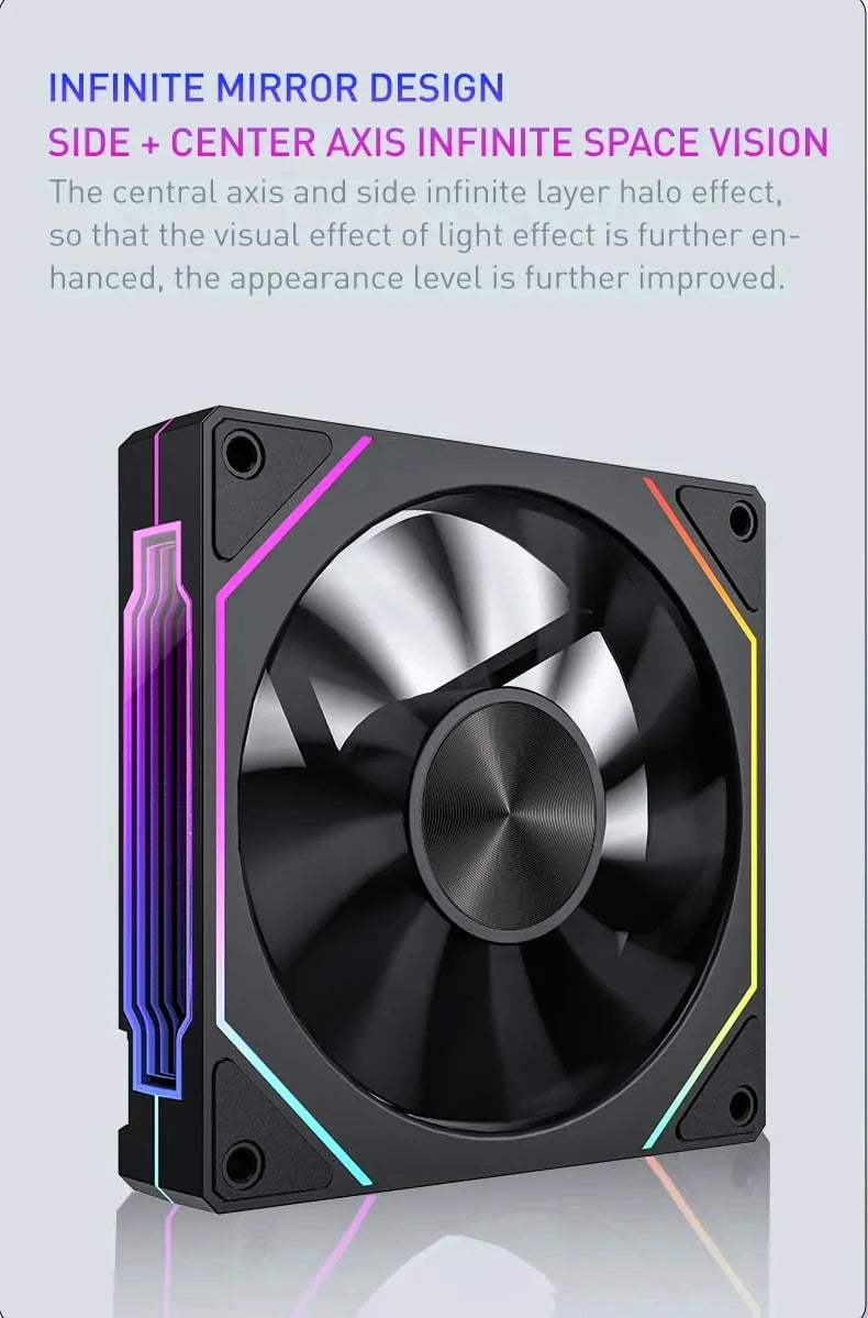 LDPCSJ PRISM 5 PRO 120mm ARGB PWM Computer Cooling Fan