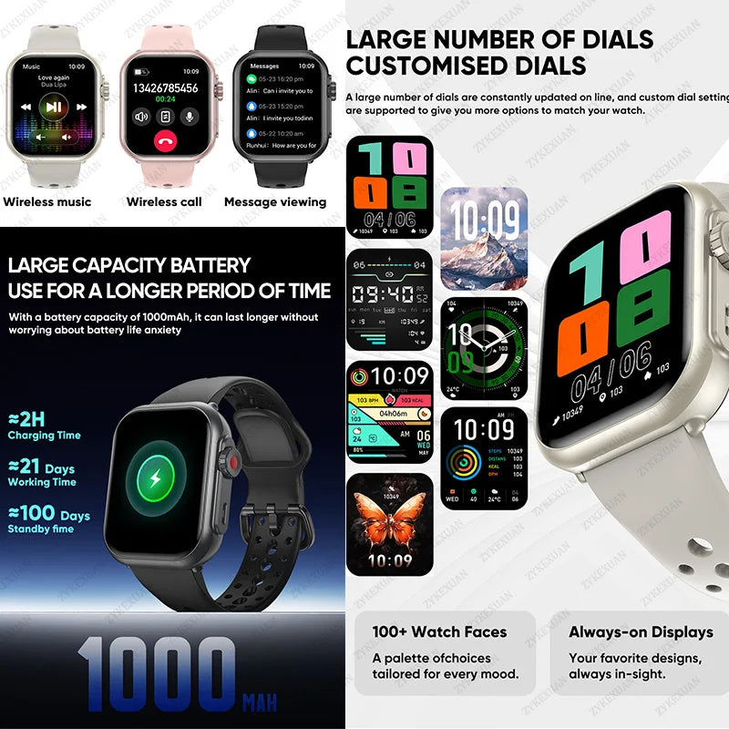 Smartwatch Ultra 2 – 1.85" HD Touch Screen