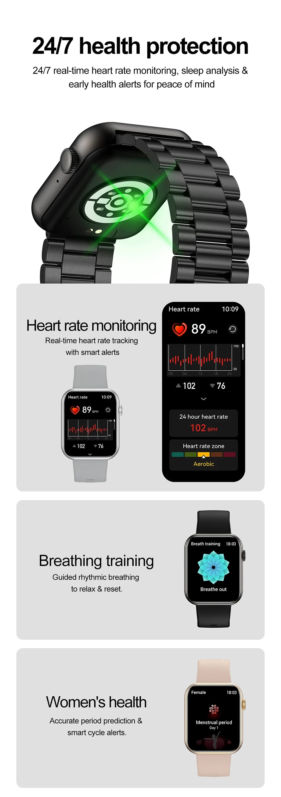 2025 Smart Watch – Full Touch, Bluetooth Call