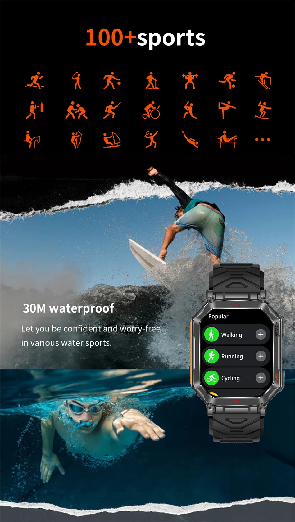 LIGE Men’s Outdoor Smart Watch